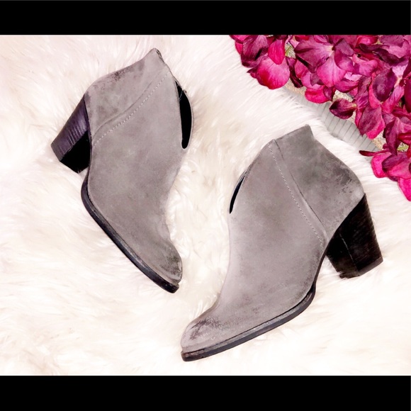 PAUL GREEN Gray Suede Ankle Bootie - Picture 3 of 8